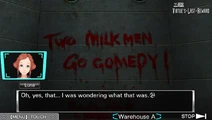 Writing in Warehouse A.