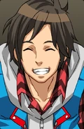 Junpei smiling.