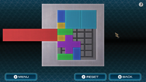 Move the big cyan blocks into the top right.