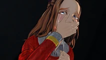 Diana hiding/crying.