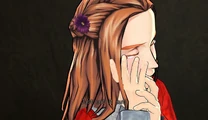 Diana feeling the pain on her face after being slapped by Sigma.