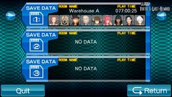 VLR Save Screen