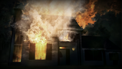 Maria's parents burning to death in the fire.