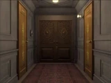 The hallway behind Door 4.