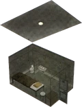 Concept art for the Confinement Room.