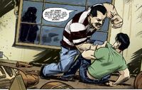 IDW TMNT Issue 1 Casey is Being Beaten by His Father