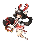 Rinskin.png (157 KB) Jingle Putting aside solemnity and elegance, Rin changed into a Christmas suit, wishing to have a good time in the Christmas snowflakes