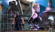 Ryu and Rachel on the roof of Han's Bar