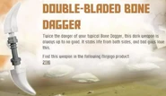 Double-Bladed Bone Dagger