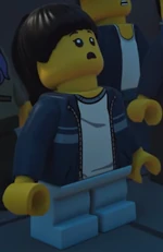 Dark blue jacket girl