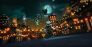 Temple floating over Ninjago City