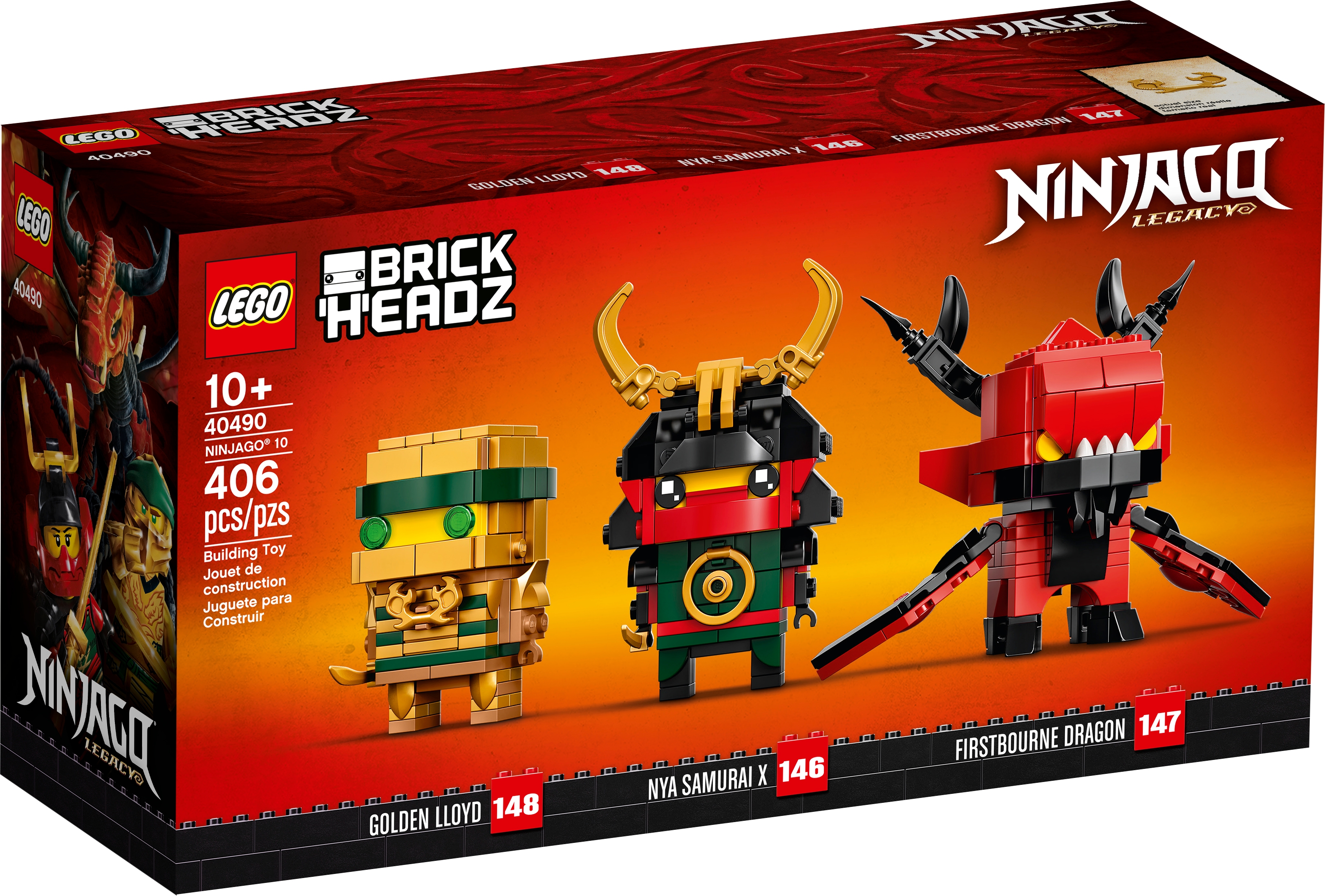 40490 Ninjago 10th Anniversary BrickHeadz Ninjago Wiki Fandom