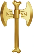 Golden Double-Bladed Bone Axe