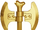 Golden Double-Bladed Bone Axe