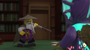 Wu defending the  from 