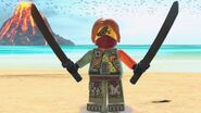 Ronin wielding two black katanas in The LEGO Ninjago Movie Videogame