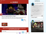 Information about  and  from the  app