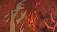 Wojira depicted on the wall in Mammatus' throne room