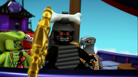 Garmadon attempting to destroy the 