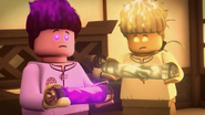 Young Garmadon and Young Wu feeling the scrolls' power.