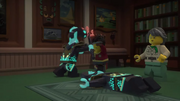 Misako and Ray fighting some Merlopians