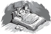 Wu lying in his bed