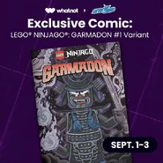 Advertisement for the WhatNot Exclusive Variant Cover Event