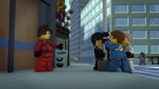 Ninja rebuilding Ninjago City
