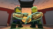 Young Wu and Garmadon with the 