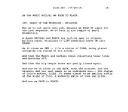 Script which wasn't included in season finale.