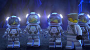 Cole, Lloyd, Kai, Zane, and Jay in space