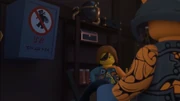 With the Vermillion inside his shop