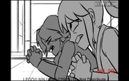 Another storyboard of Lloyd and Nya scared