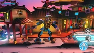 Lloyd in a blue version of Nya's Legacy Samurai X Mech