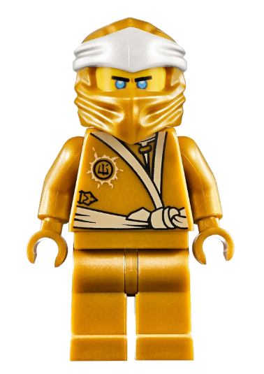 LEGO Pearl Gold Ninjago Minifigure Spinner Piece with Gold Head Pattern 