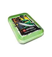 Green Tin[2] including five Boosters plus a Ninjago minifigure foil pack and Card LE11 - Sons of Garmadon[3]