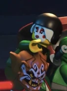 Princess (makeup partially rubbed off, no cape, helmet)