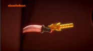 Fire sword with fang blade