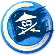 Sky Pirates logo on a Wu-Cru badge