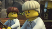 The First Spinjitzu Master fishing with Wu and Garmadon