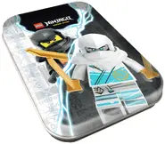 Mini Tin C[20] including four Boosters plus a Ninjago minifigure foil/paper pack, Card LE19 - Rapton Limited Edition and a bonus Limited Edition card[21]
