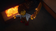 The Sword of Fire being reforged by Kai