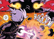 Garmadon using his powers after drinking 