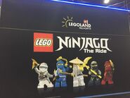 Promotional poster for Ninjago ride at Legoland