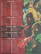 Card checklist on inner cover (back)