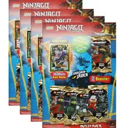 All Multipacks, each including five Boosters, plus Card LE17 - Samurai X vs Killow, Card LE18 - Power Team Elemental Master, Card LE19 - Mega Evil Sons of Garmadon, or Card LE20 - Mega Evil Dragon Hunter Team