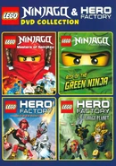 "LEGO Ninjago and Hero Factory DVD Collection" DVD bundle including the pilot episodes, episodes 14-20, LEGO Hero Factory: Rise of the Rookies, and LEGO Hero Factory: Savage Planet
