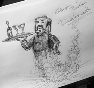 Drawing of the Ghost Butler Ducklesworth mentioned in "Unsinkable" (Aug 1)