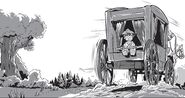 And in the back of the travelling wagon, a puppet sat up and watched them go. A puppet with glowing glass eyes and no string...