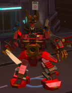 Horns on the Samurai Mech in Shadow of Ronin